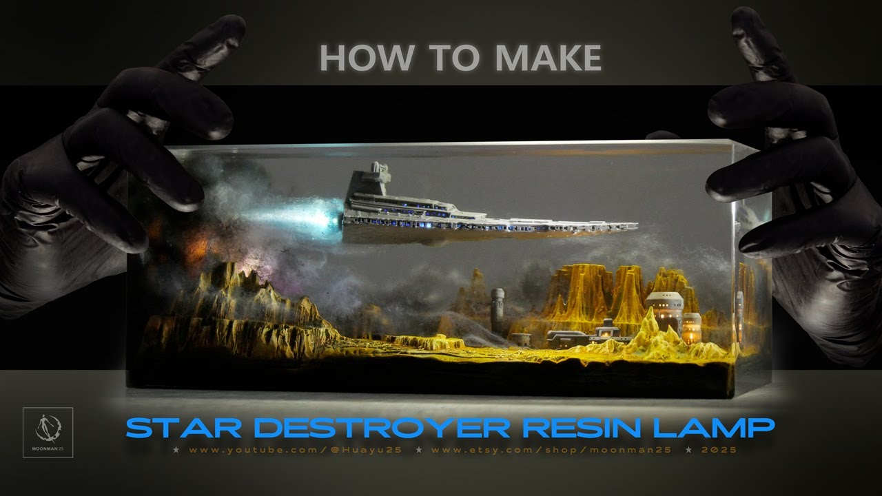 Star Destroyer/Star Wars/Resin Art/樹脂藝術/课程/DIORAMA/How to make/DIY/Epoxy Resin/tutorial/Minibricks