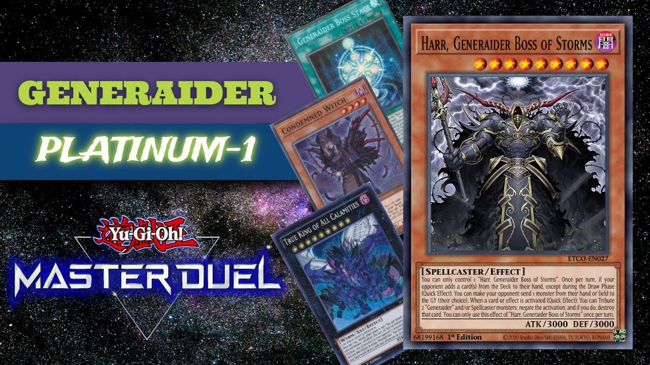 WIN GAMES LIKE A BOSS! Yu-Gi-Oh! Master Duel | BEST GENERAIDER DECK! | Platinum Tier 1 Replays
