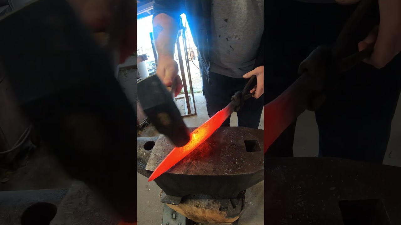 Ferrier's Rasp camp knife part 1 #handmadeknives #handforgedknives  #blacksmithing #campknife