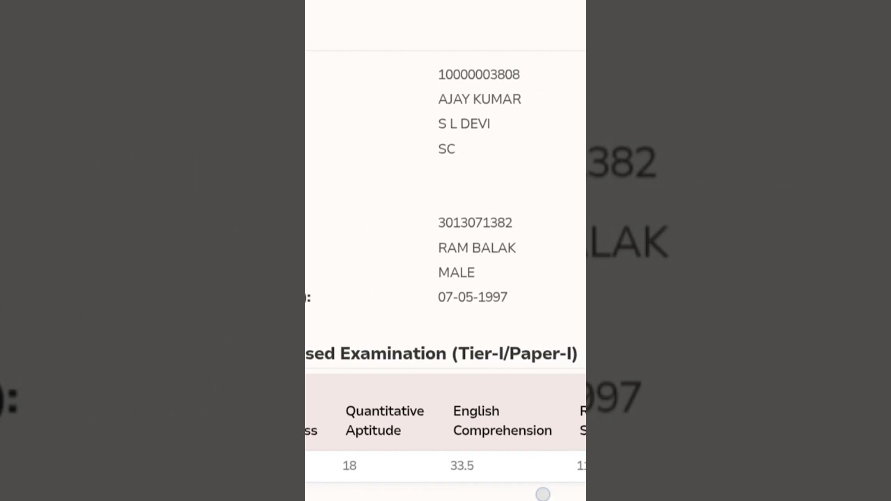 SSC CGL SCORE CARD 2025 😭😔 NOT SELECTED 