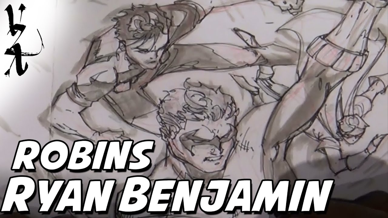 Ryan Benjamin drawing The Robins