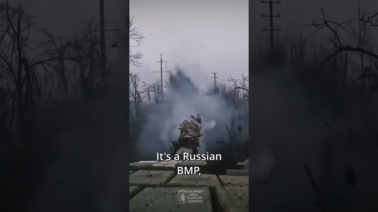 Ukrainian T-72B Tank POV: Engaging likely a Russian BMP in Thick Fog #ukraine #russia #warzone