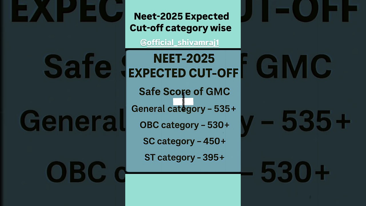 Expected Cutoff NEET-2025#neet#biology #physics #chemistry #answer #cutoff #education #exam #new