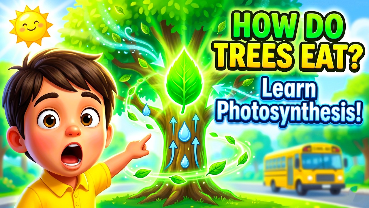 How Do Trees Eat? | Piku’s Big Question🍃| Kids Learn Photosynthesis🌳#kidslearning #kidsstory #piku