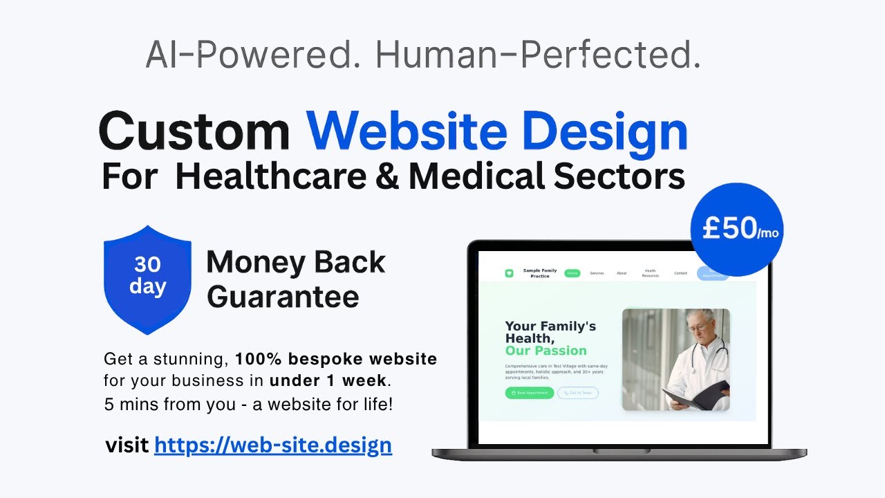 Healthcare Website Design | Medical Practice Web Development | AI-Powered GP Websites £50/Month