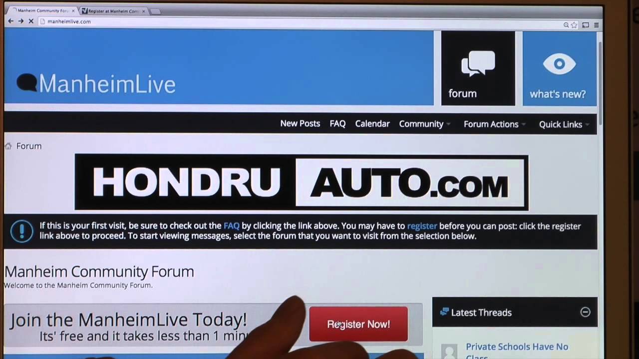 ManheimLive - Registering