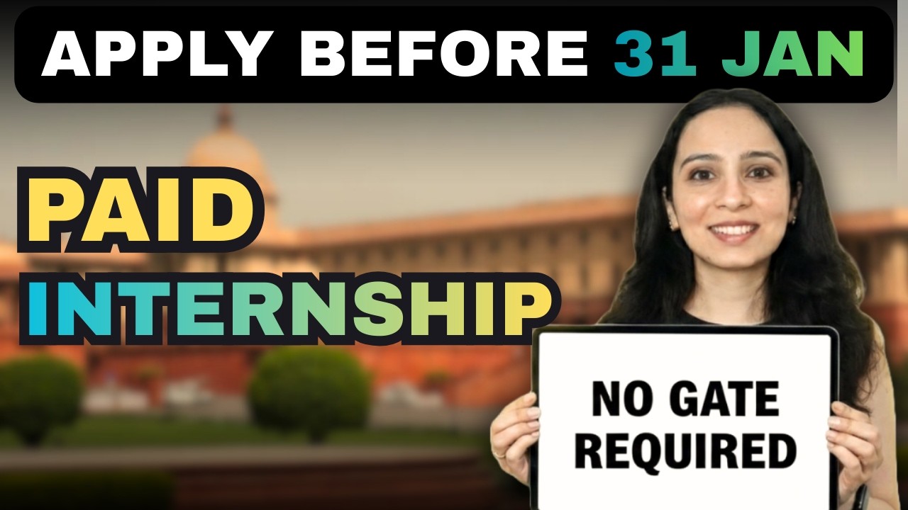 Don't Miss This! 🚨 Last Date Jan 31 | No GATE Required | Best Paid Internship 2026