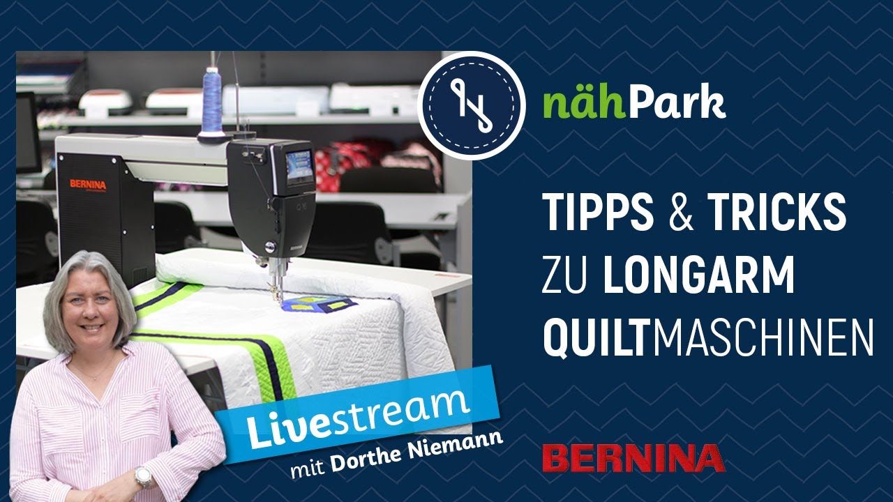 Live - Bernina Q16 - Longarm Quilten mit Dorthe Niemann