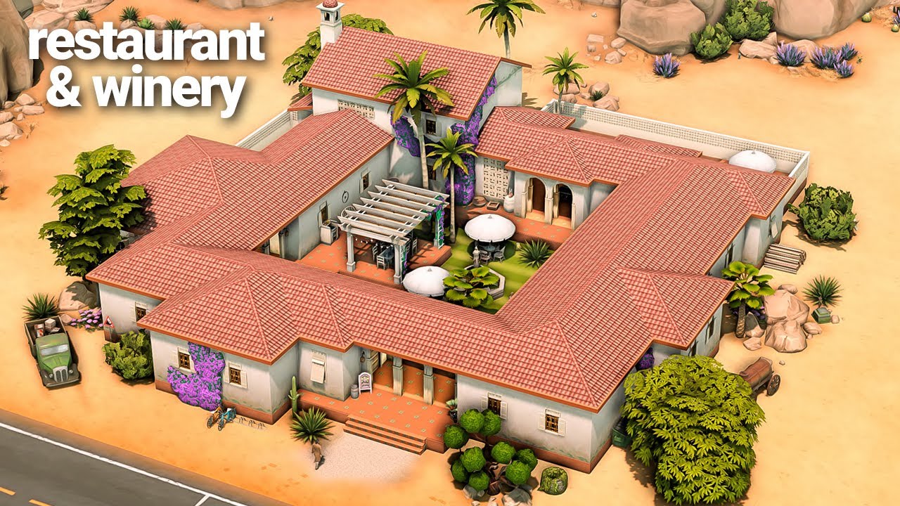 Restaurant & Winery 🍷 The Sims 4 Speed Build || No Talking || Save File