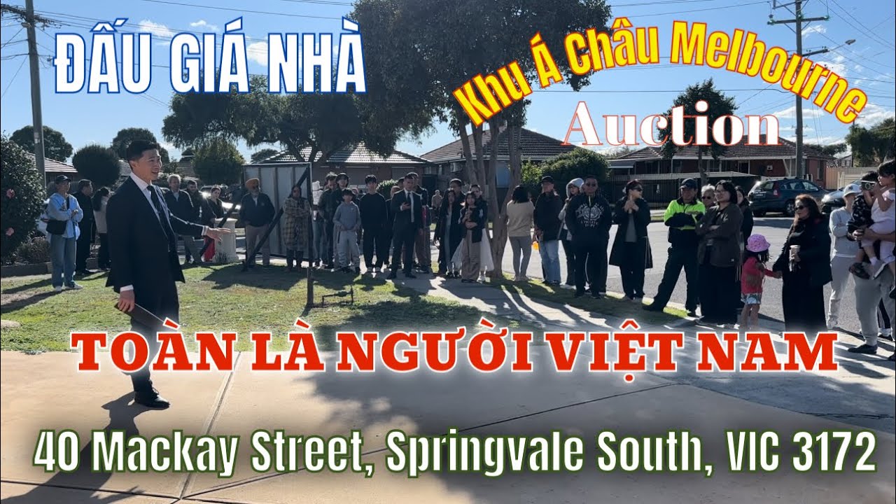 116. Toàn là người Việt, trận đấu giá nhà thành công ở Springvale South Melbourne.