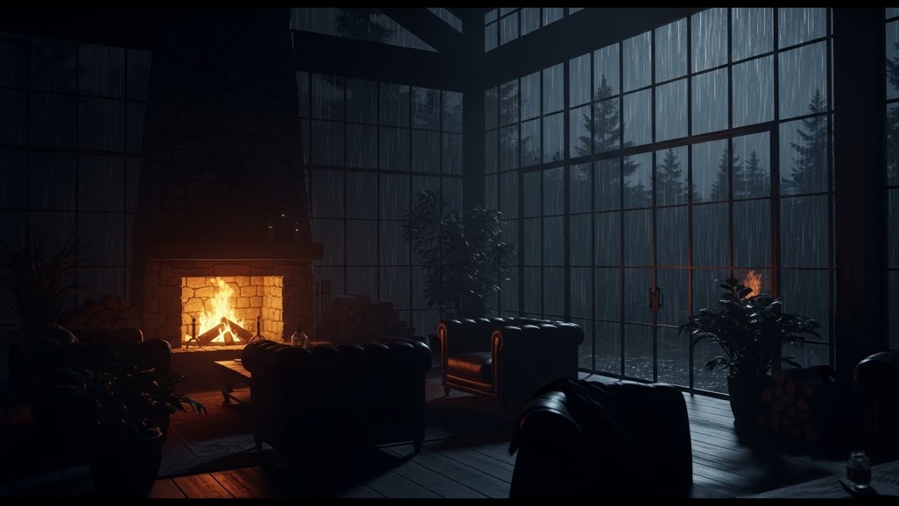 Peaceful Forest Rain and Gentle Piano Music for Relaxing Sleep and Calm Minds