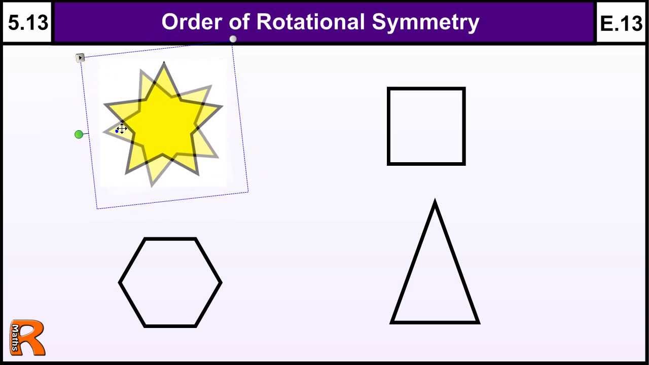 5.13 Order of Rotational Symmetry - Basic Maths GCSE Core Skills Level 5 & Grade E