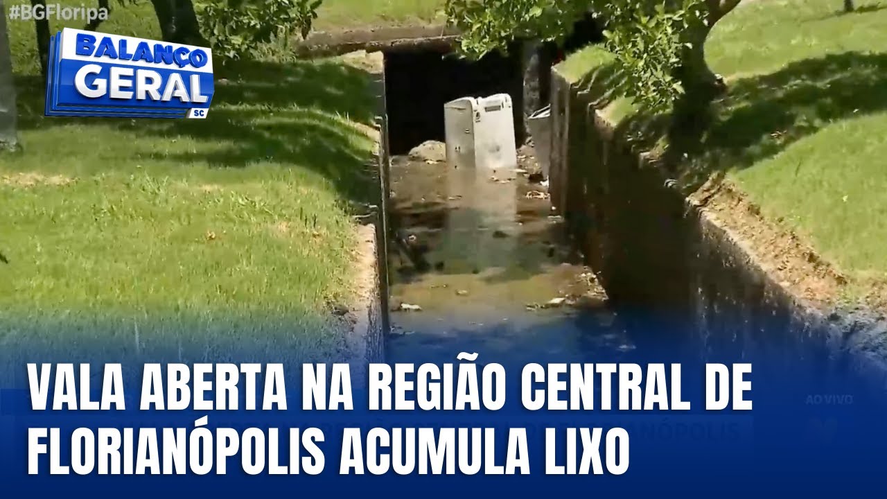 Lixo e entulho se acumulam em vala aberta na região central da capital