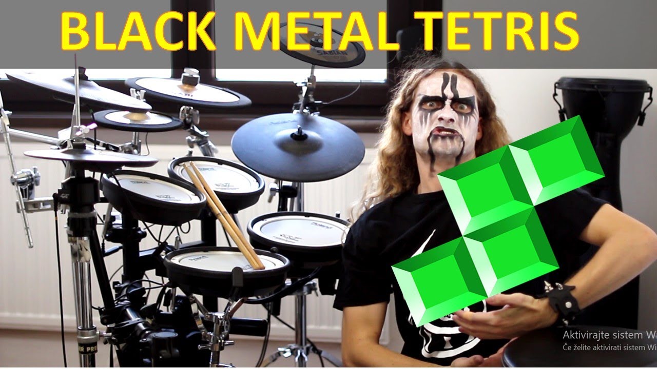 TETRIS with BLACK METAL drumming