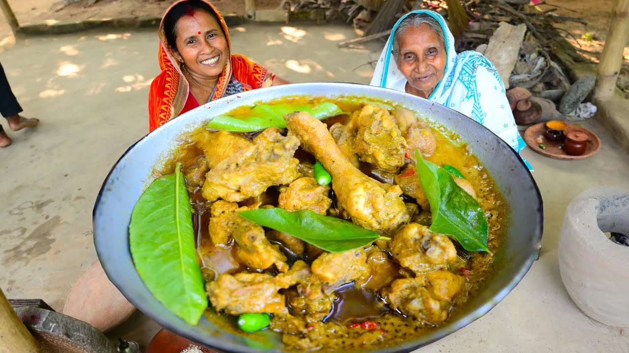 লঙ্কা লেবু মুরগি | Bengali Puja Special Lonka Lebu Murgi recipe | Spicy lemon chicken curry villfood
