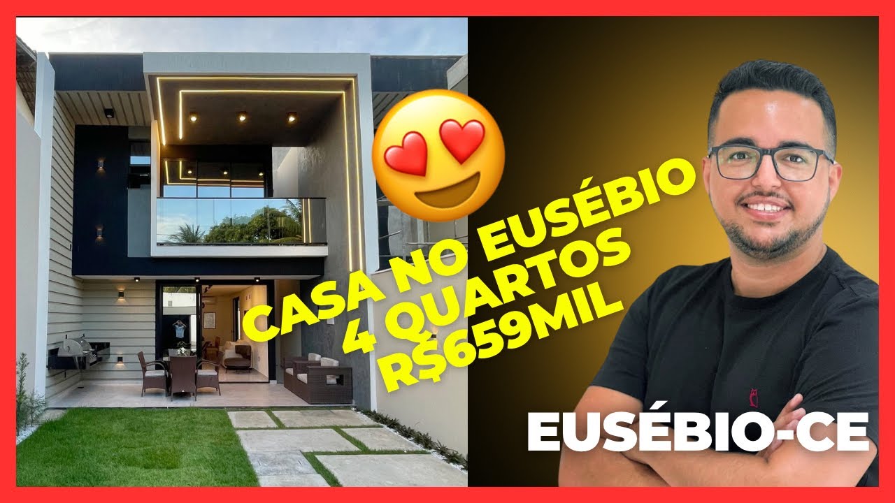 Casa no Eusébio com 4 Quartos e uma Arquitetura Linda