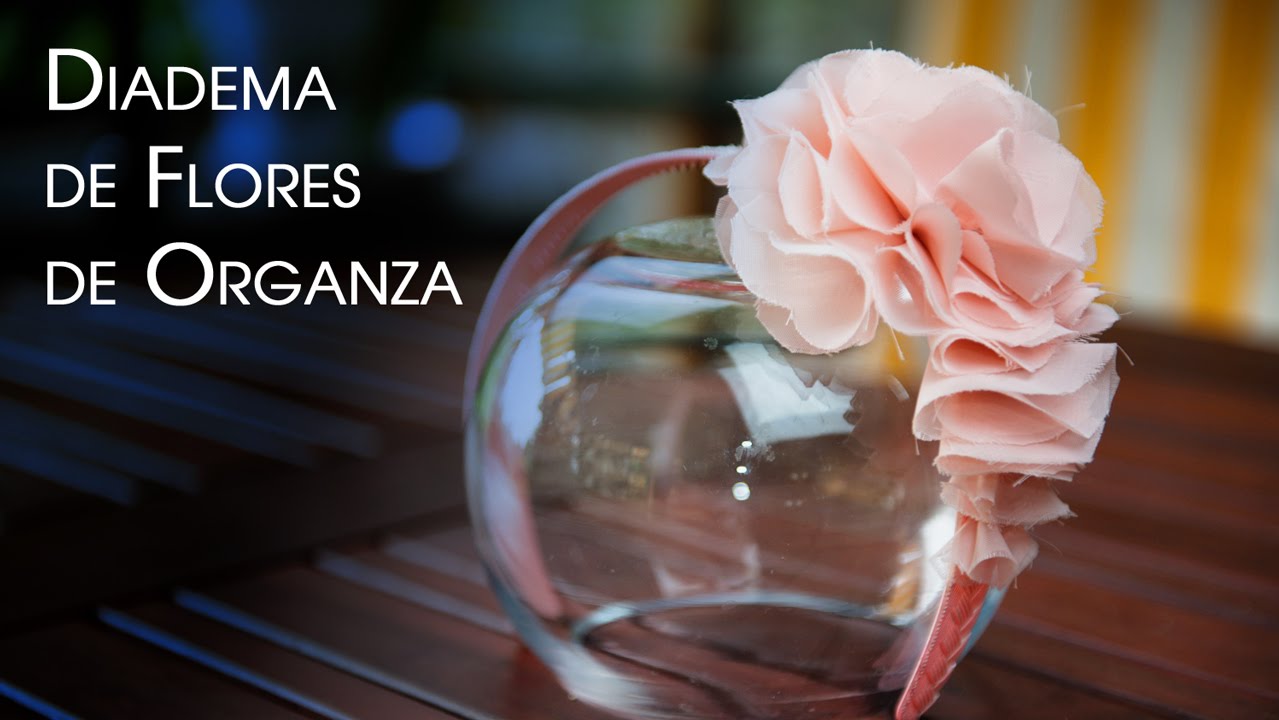 Diadema, Broche o Clip de Flores de Organza  para Fiesta y Diario