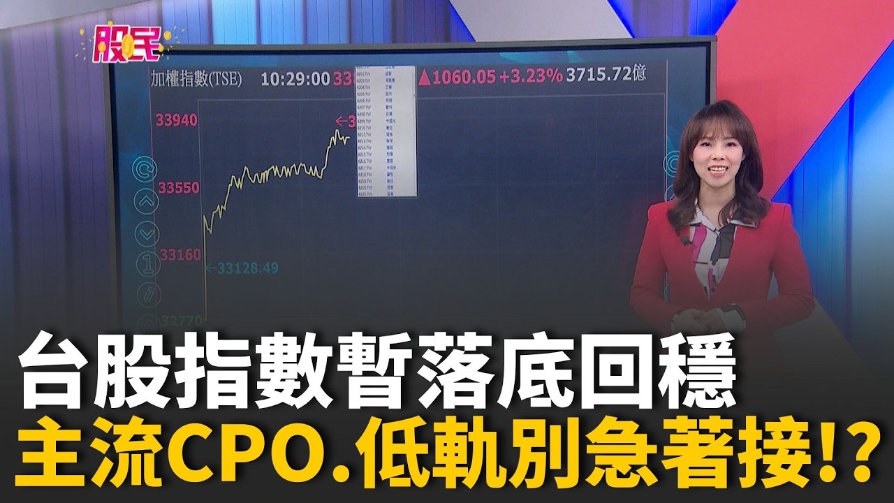 台股指數暫落底回穩 主流CPO.低軌再度強彈 別急著接!？專家:回落