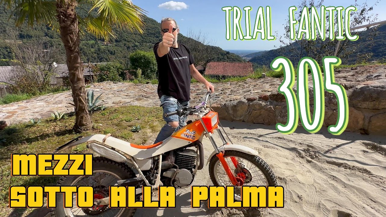 MOTO DA TRIAL FANTIC 305 D'EPOCA REGISTRO STORICO FMI ENDURO SENTIERI , VALLI , PRATI BOSCHI S PALMA