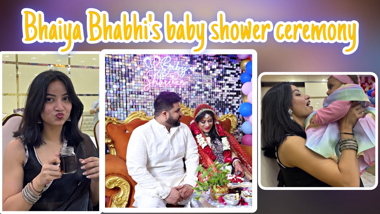 Bhaiya bhabhi’s baby shower ceremony💙🩷|| Harshita Sagar❤️