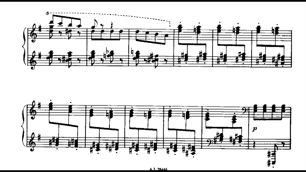 Henri Dutilleux - Au Gré des Ondes (Six Petite Pieces) for Piano (1946) [Score-Video]