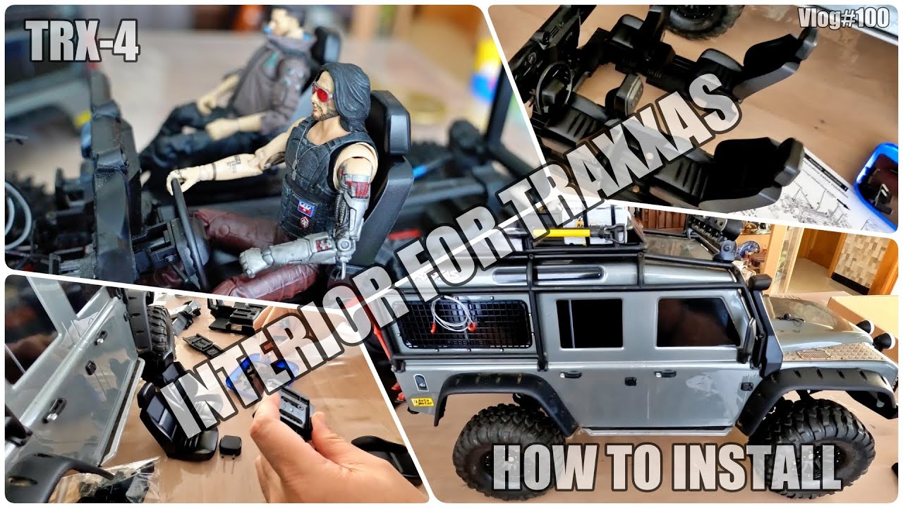 How to Build in the interior for the Traxxas Defender trx-4 #100