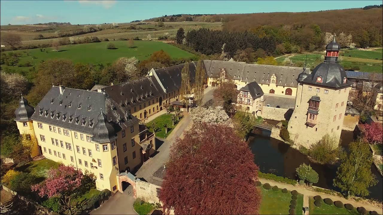 Let&acute;s fly to Schloss Vollrads and over  the vineyards