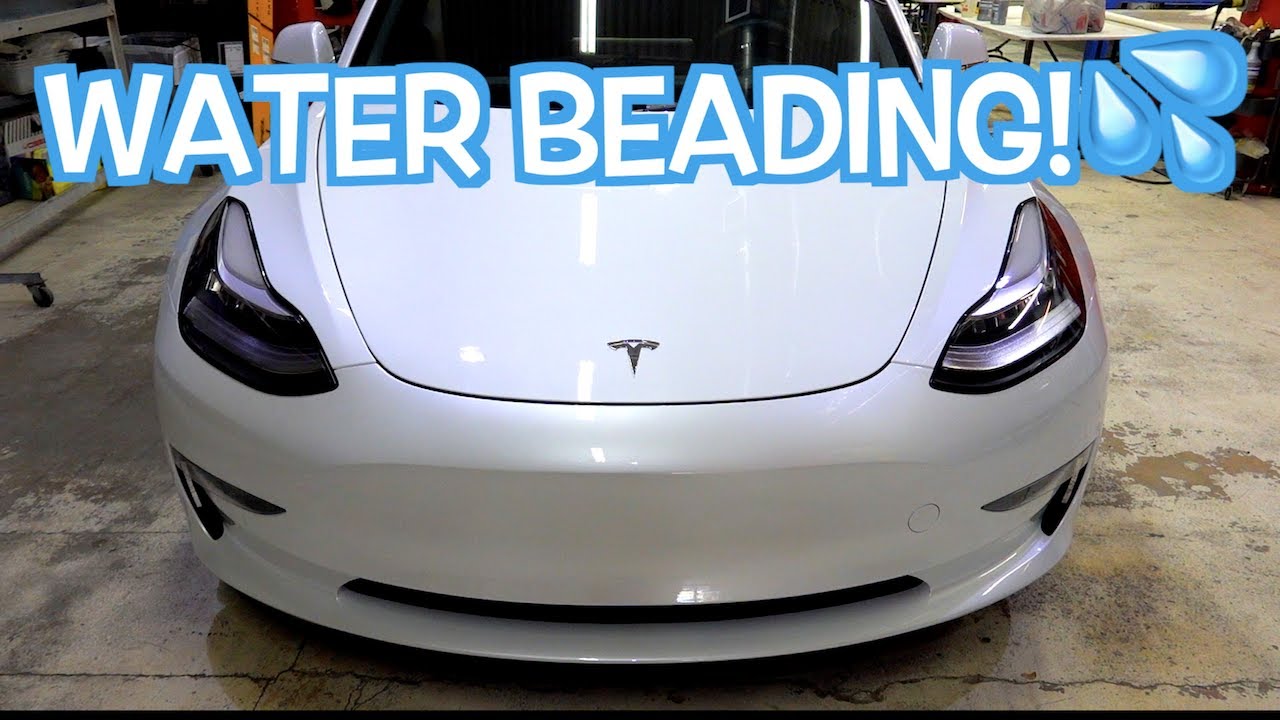 Tesla Model 3 Ceramic Coating Water Beading Test *Hydrophobic* | EVS Vlog