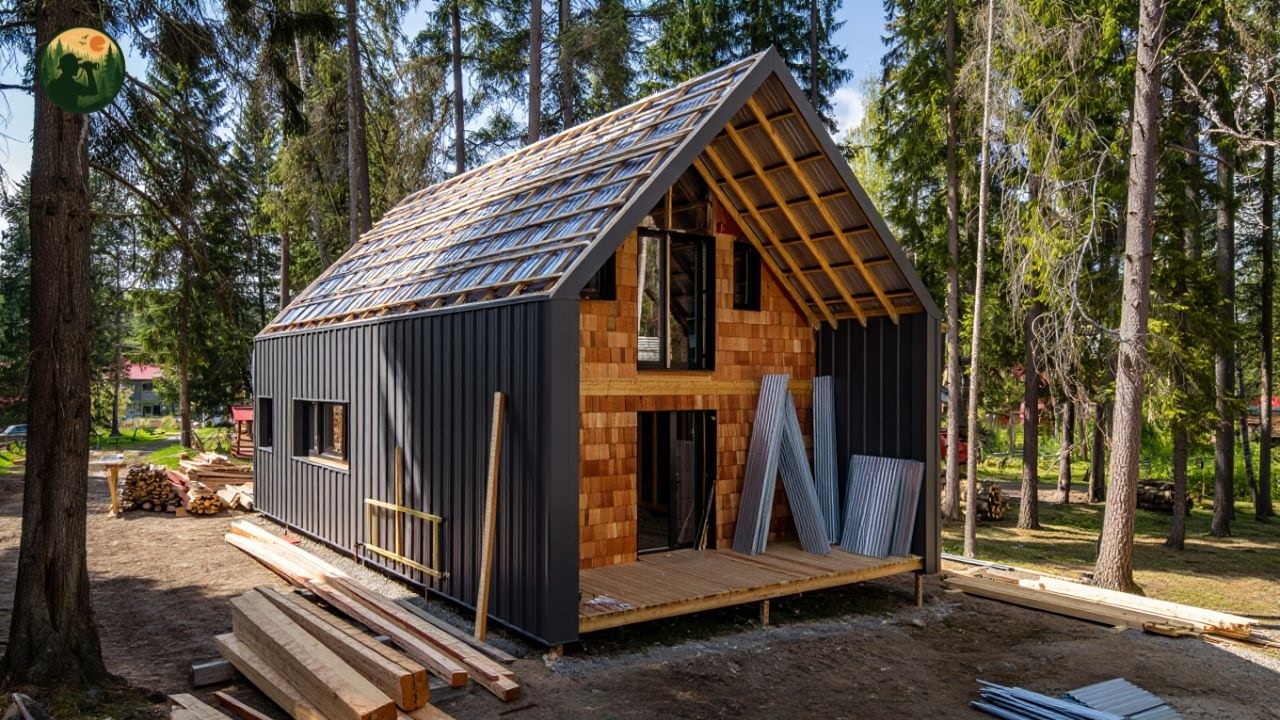 Couple Builds A Unique Modern Cabin From Scratch