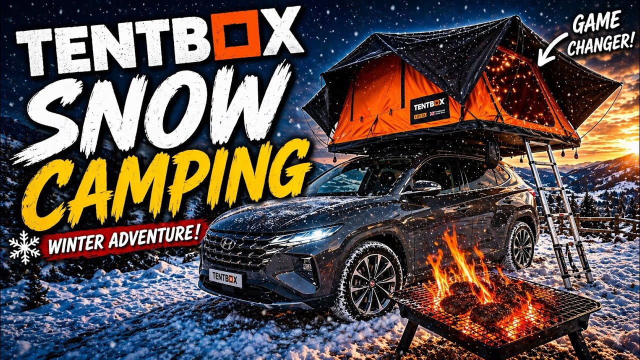 Camping in the snow | Trip to Peebles & Glentress Forest |TENTBOX LITE XL 2.0