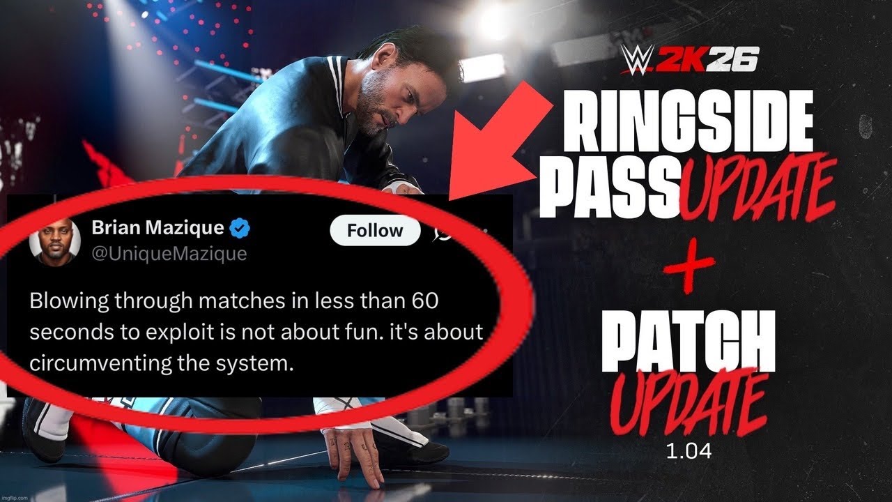 Жалоба на обновление боевого пропуска WWE 2K26
