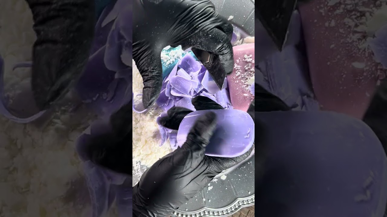 Purple Silk Semi-Dry Soap Fun ✨The texture combo you didn't know you NEEDED 🎯