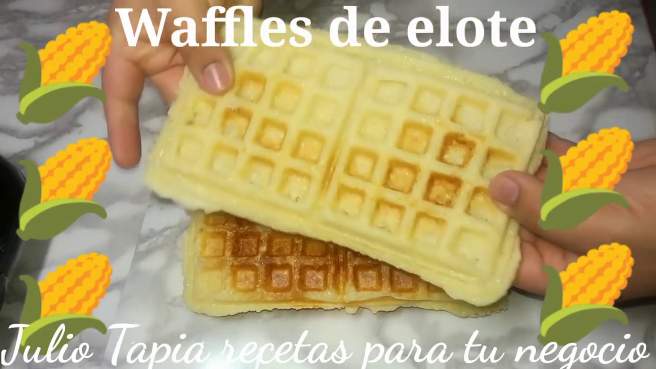 Waffles de elote deliciosos￼