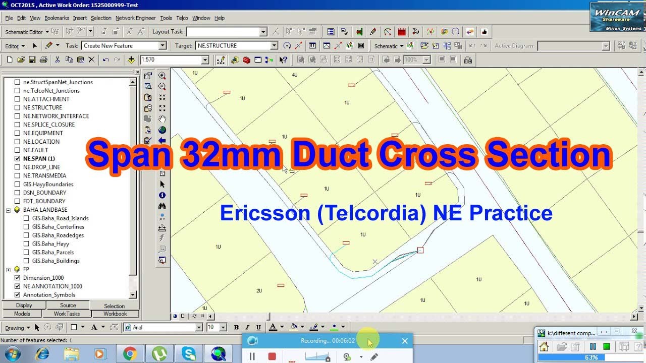 Ericsson (Telcordia) NE Practice during Training | Span 32mm Duct Cross Section | #15