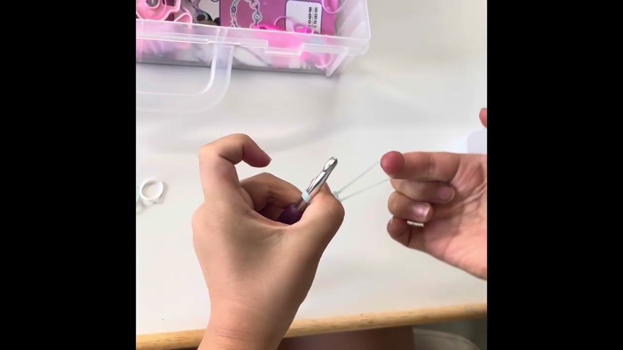 How to crochet loomband heart 