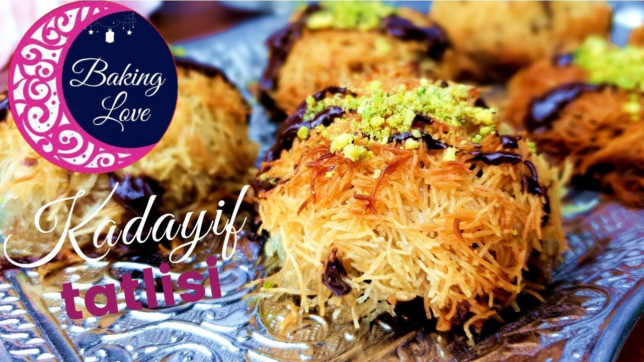 Wir lieben es: Kadayif tatlisi mit Schokolade und Walnüssen I ideal für Eid