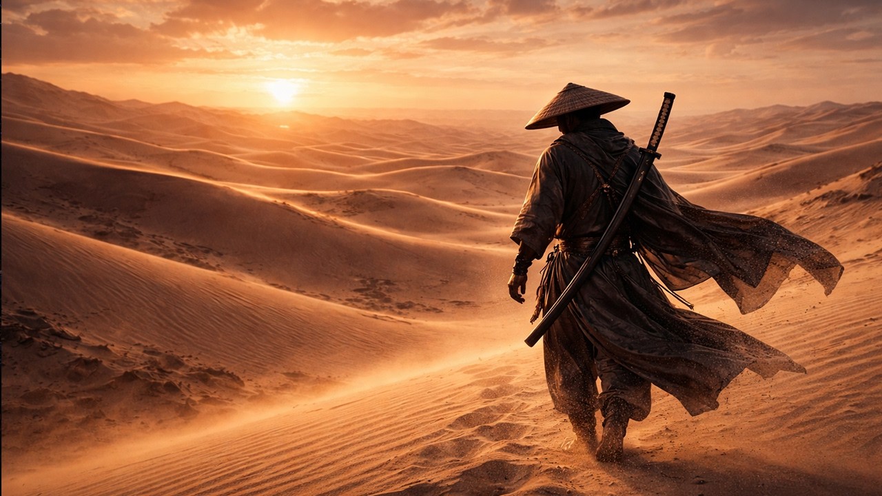 Lone Warrior Meditation | Desert Solitude Zen Music (1 Hour)