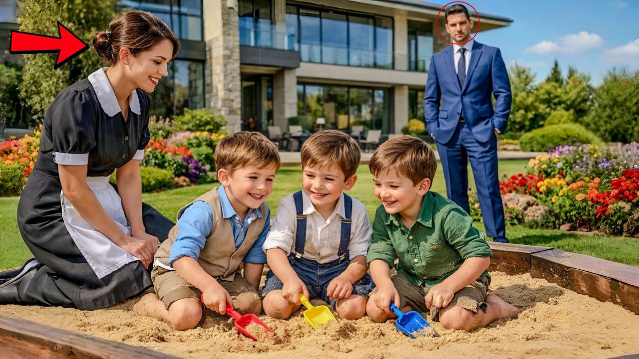 MILIONÁRIO CHEGOU MAIS CEDO... E VIU A FAXINEIRA FAZER ALGO INACREDITÁVEL COM SEUS FILHOS NO JARDIM