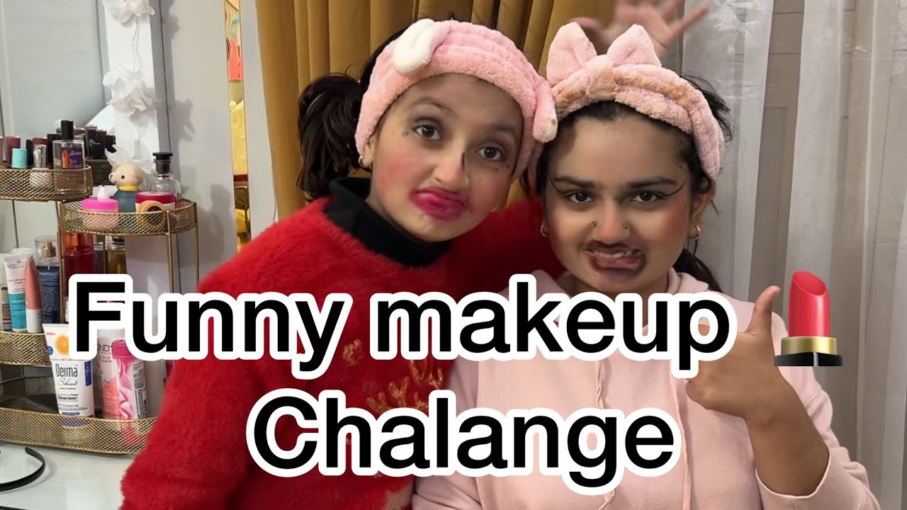 😱 Eyes Closed Makeup Challenge | Sister vs Sister 😂 Full Funny Vlog