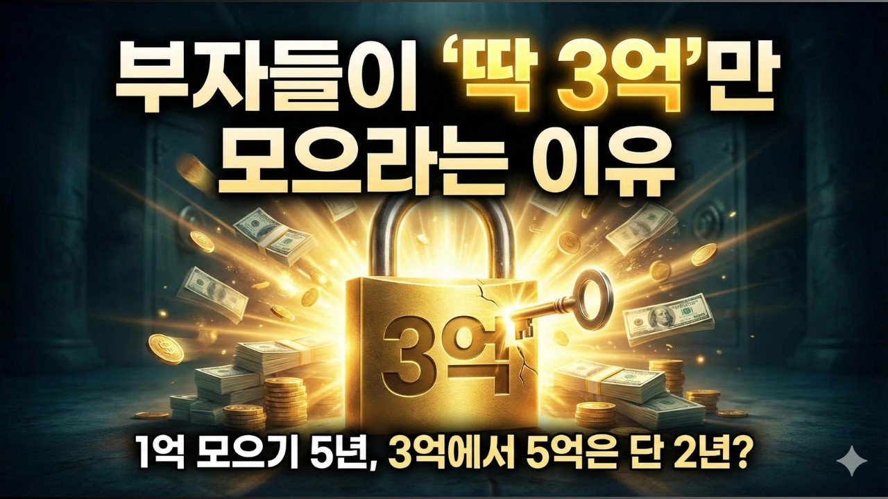 1억 모으기 5년, 5억까진 2년? 자산이 폭발하는 '3억 구간'의 비밀