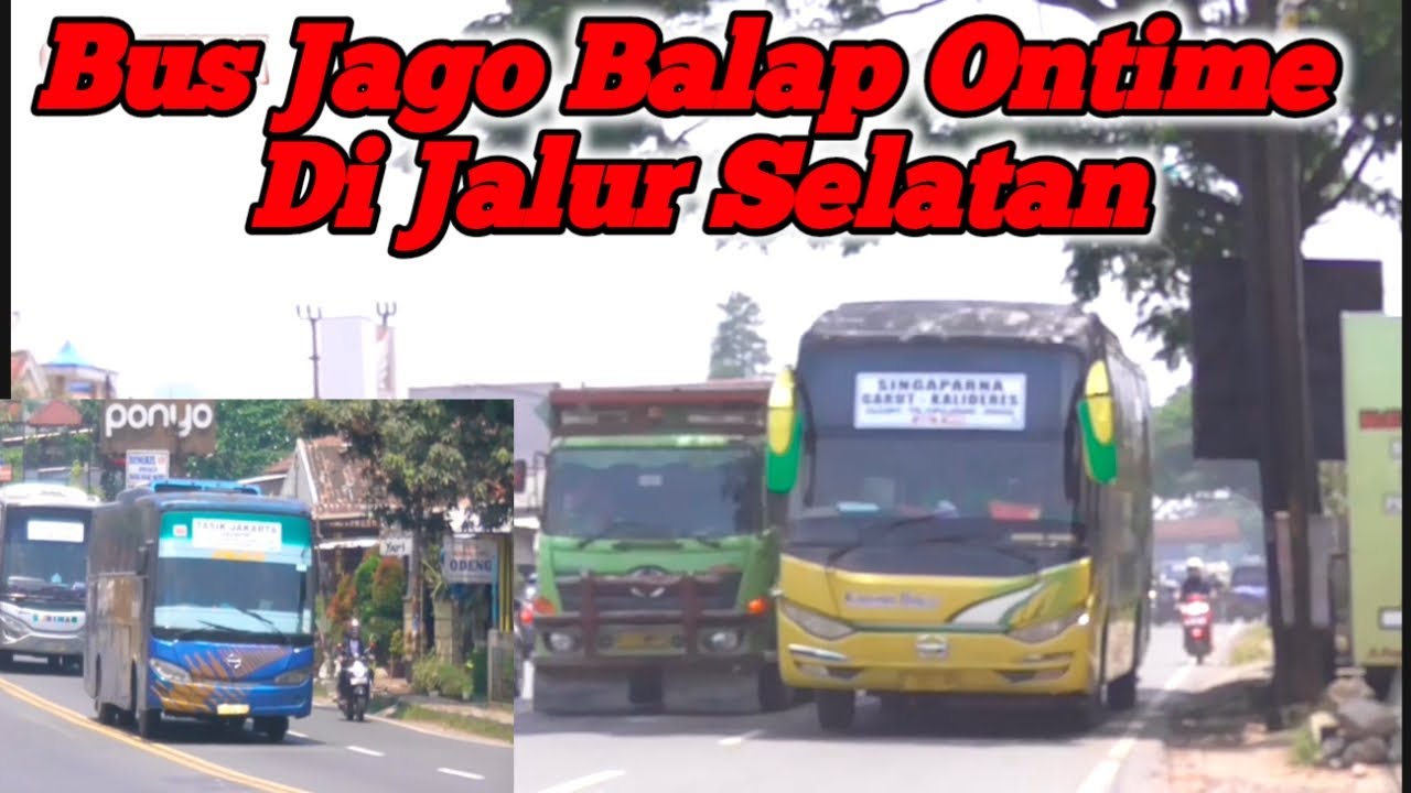 Bus Jago Balap Di Jalan Jalur Selatan - Bus Budiman