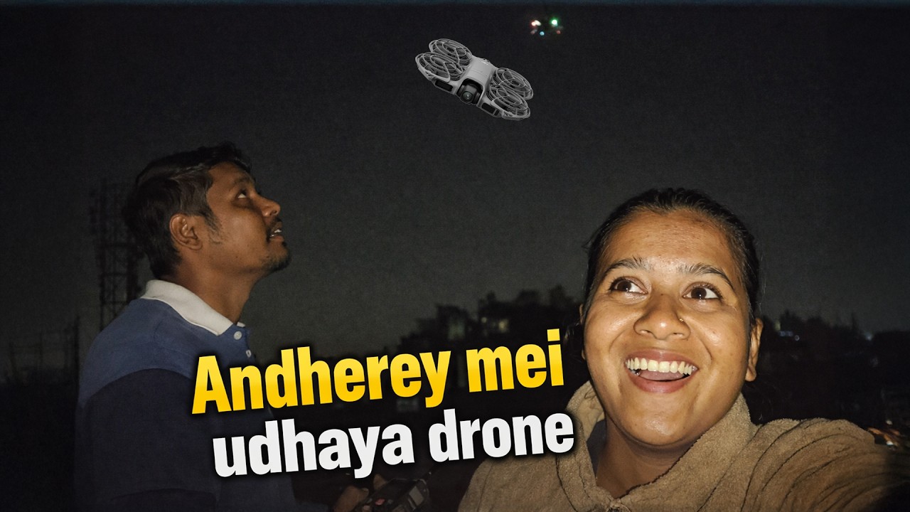 Raat Ke Andhere Mei Drone Udhaya 😍 | DJI Neo 2 | Crazy Night Flying Experience | #day28