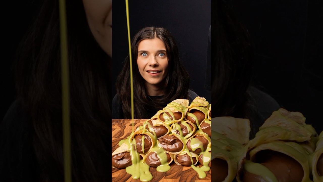 Dubai Nutella Crepe Rolls for Girlfriend 🤤 ASMR