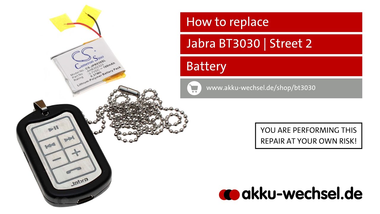 🔋 Jabra BT3030 Street2 Bluetooth Kopfhörer – Akku-Austausch Schritt-für-Schritt Anleitung
