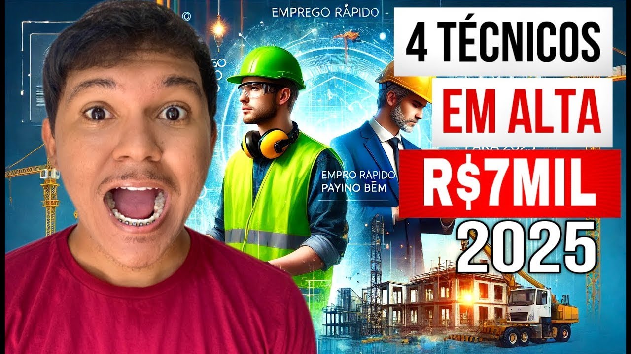 EMPREGO RAPIDO Pagando Bem - 4 Cursos Técnicos Para 2025