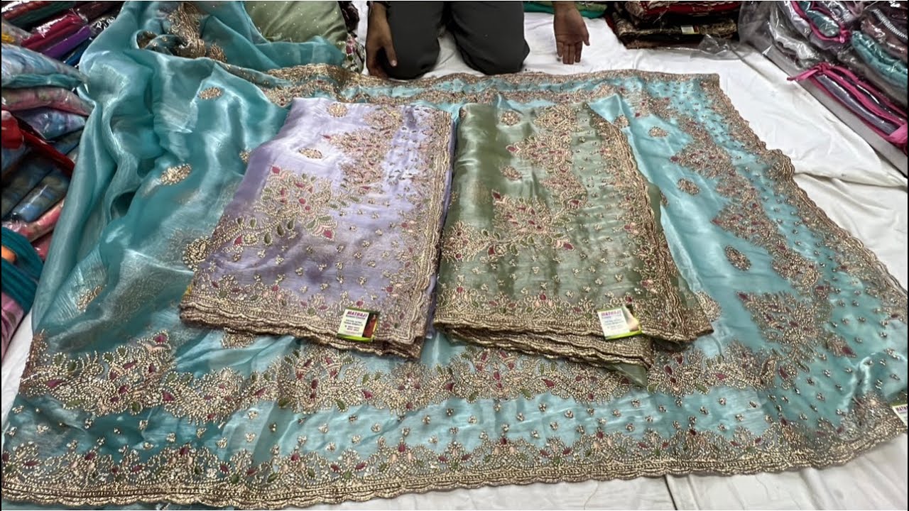 Chickpet Bangalore wholesale fancy designer sarees ||Single piece courier available