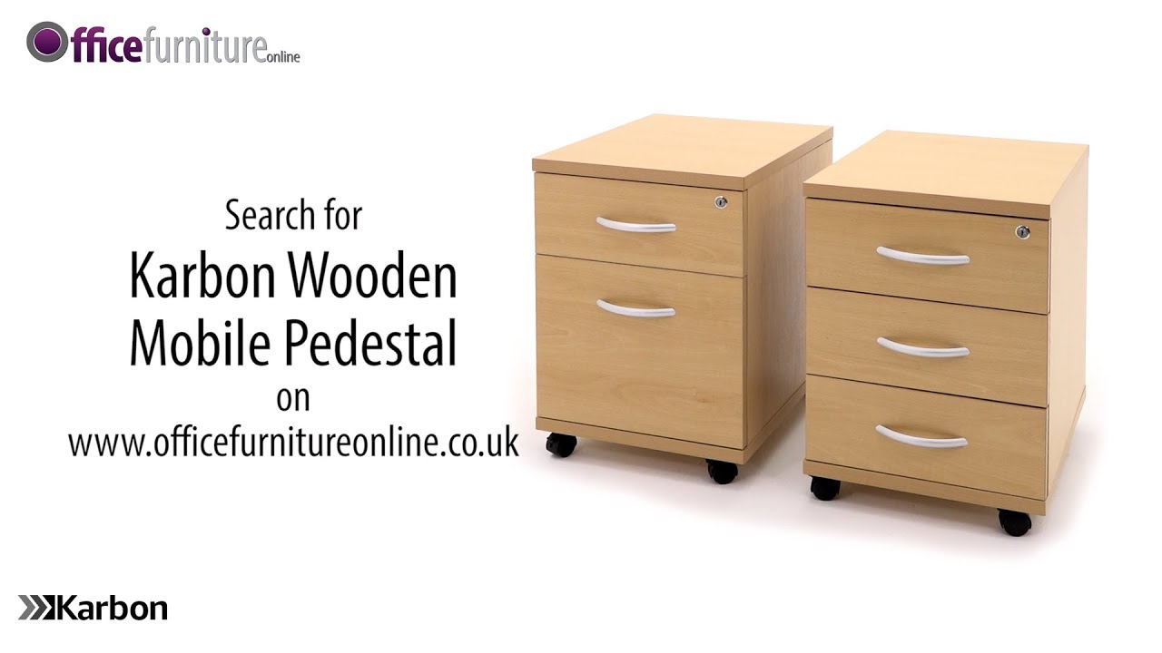 Karbon Mobile Wooden Under Desk Pedestals - Features
