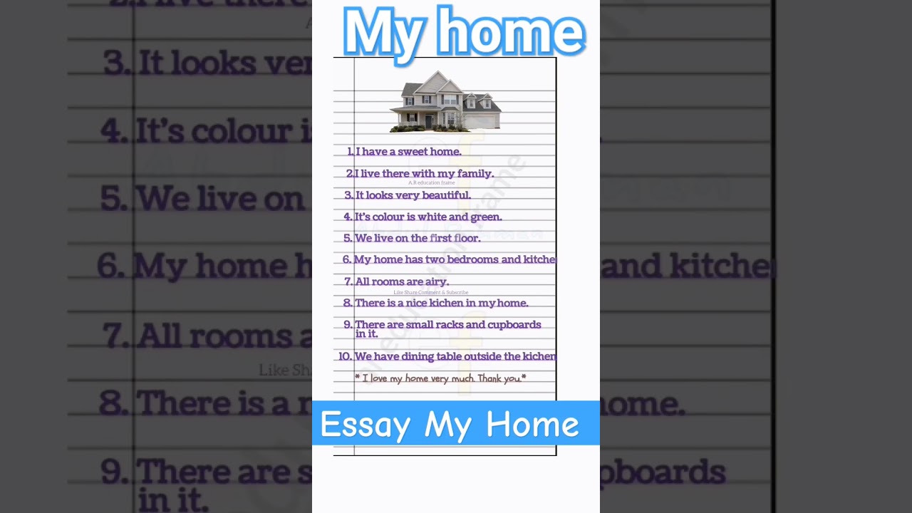 my house essay on my house 10 lines on my house essay in english