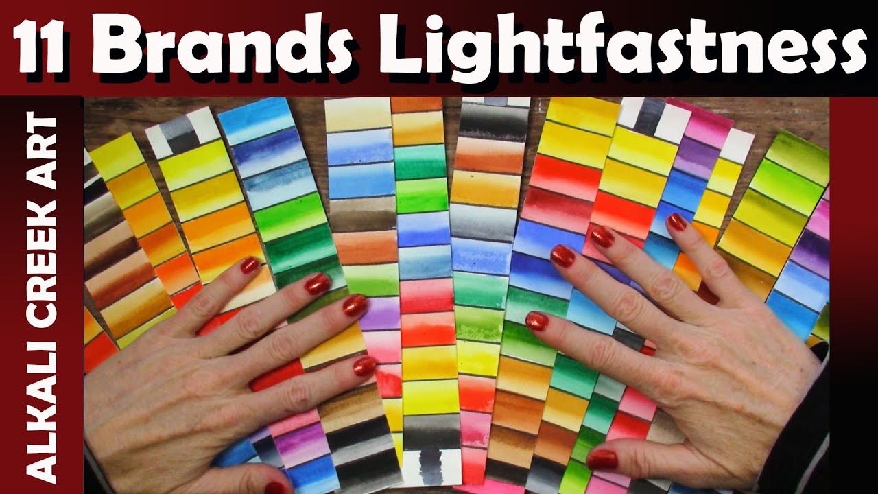 11 Watercolor Brands 6-Month Lightfastness Results