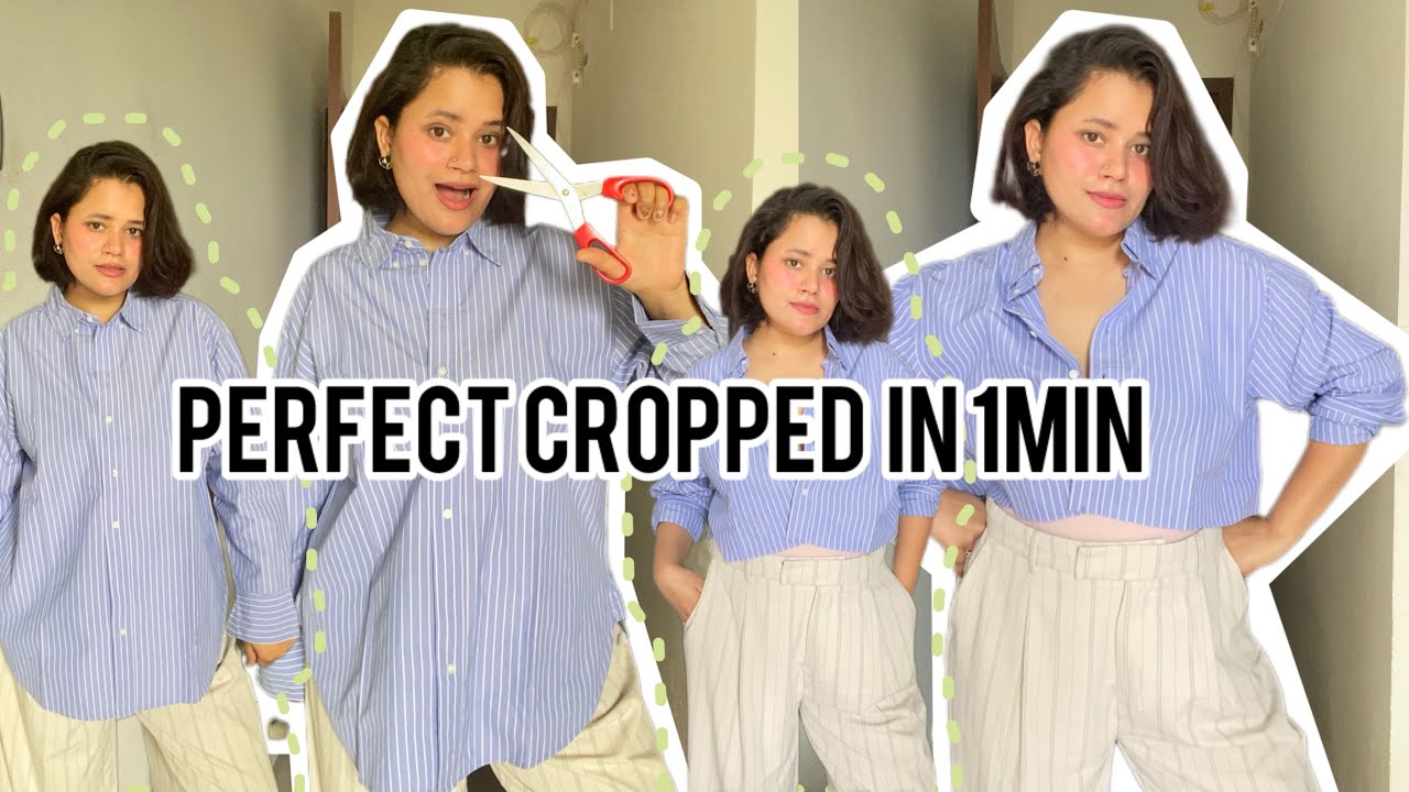 HOW To CROP Your Shirt at home in just 1min!✂️